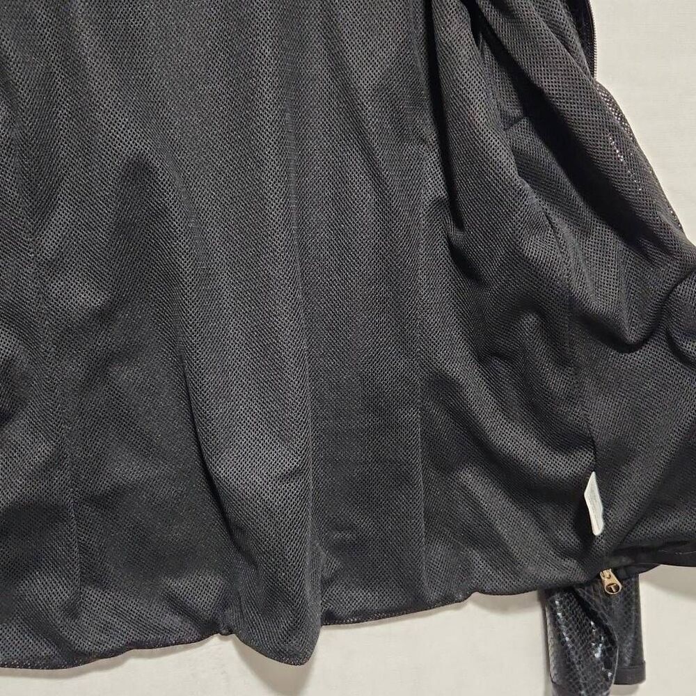 Vintage Tail Tech Women's Size Large Black Faux Leather Crocodile Print Jacket - Picture 10 of 13